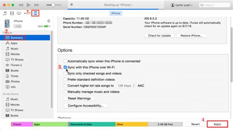Toradh íomhá ar How to Enable iTunes Wi-Fi Sync