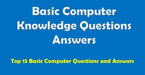 Image result for Sample Basic Computer Questions
