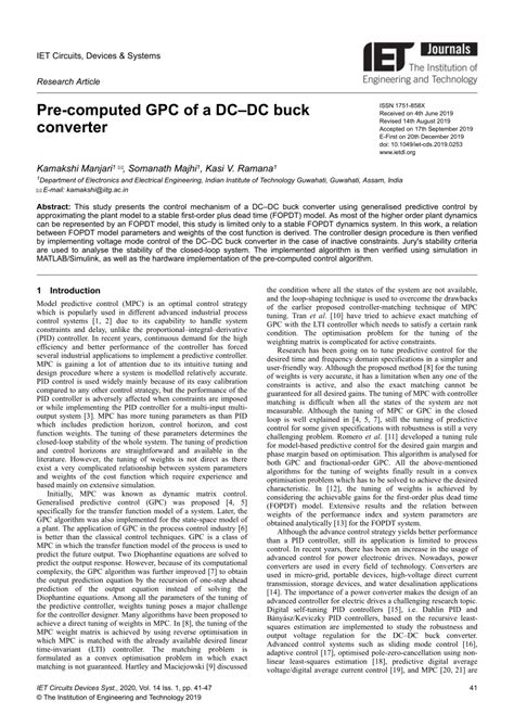 Toradh íomhá ar Pre-Filter T Robust Generalised Predictive Control