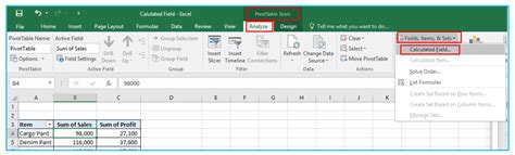 Image result for Add Calculated Field to Pivot Table