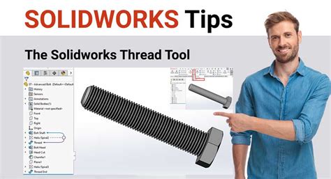 Toradh íomhá ar SolidWorks How to Add Thread to Cylinder