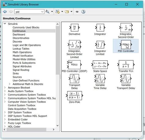 Toradh íomhá ar Simulink PID Controller Example