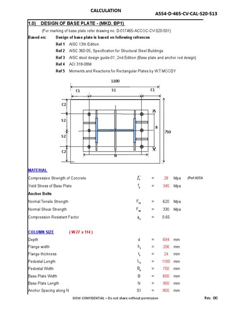 Base Plate Design (1) | Structural Steel | Strength Of Materials