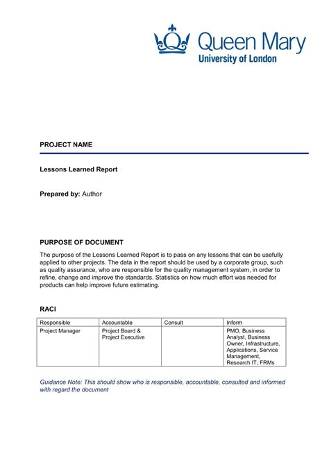 Image result for Simple Lessons Learned Examples