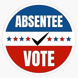 Afbeeldingsresultaten voor I Voted Absentee Sticker