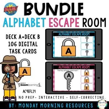 Toradh íomhá ar Decoder Chart Alphabet for Escape Room