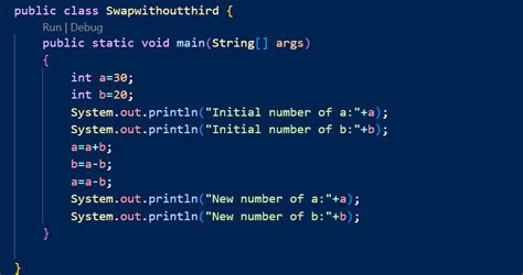 Image result for Java Coding of Swaping