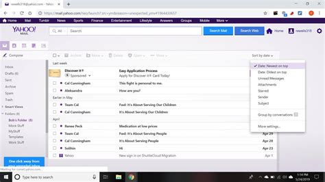 Image result for Sort Yahoo! Mail by Sender