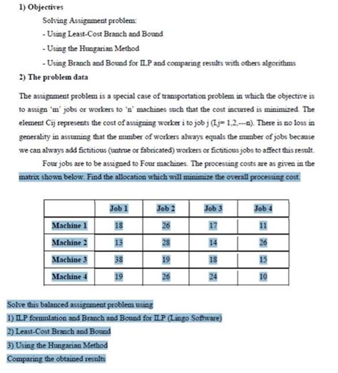 Toradh íomhá ar Balanced Assignment Problem