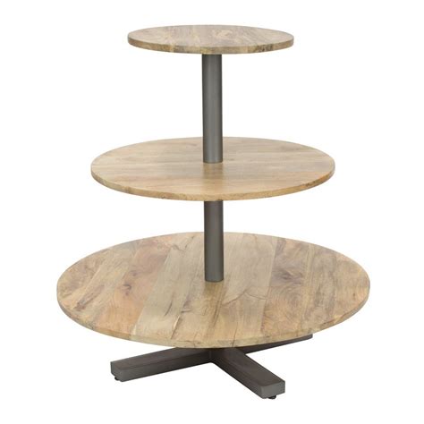 Image result for Retail Display Fixtures Wooden Tiered Roundtables