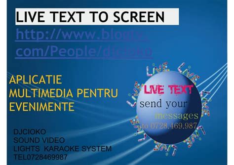 Image result for Live Performance Text to Screen