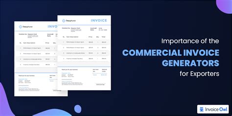 Commercial Invoice Generator に対する画像結果