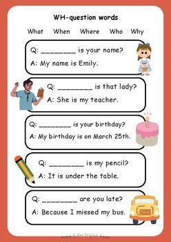 Image result for General Question Worksheet for Grade 1