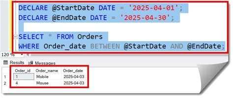 Toradh íomhá ar SQL Date Comparison