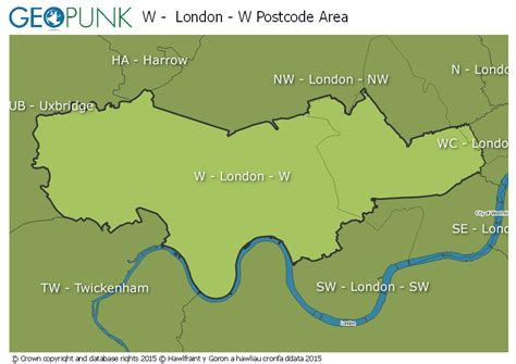 Image result for W1 Postcode Area Map