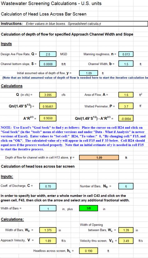 Image result for Engineering Calculations Spreadsheet