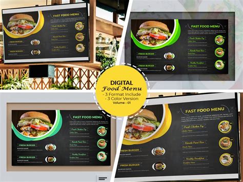 Digital Menu Design Templates – MasterBundles