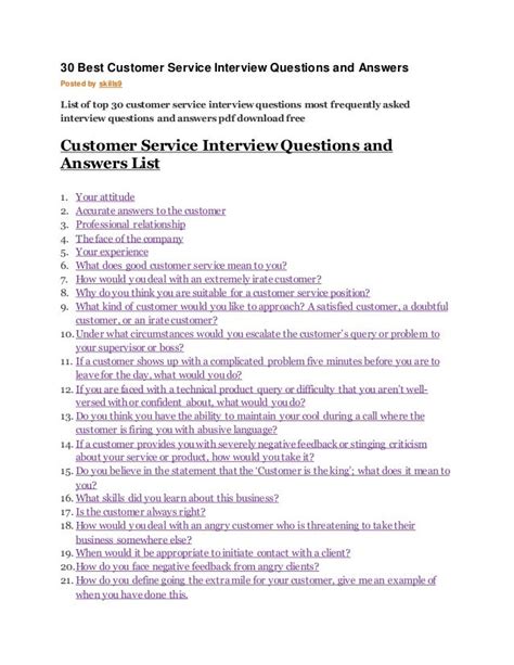 Image result for Customer Service Interview Questions