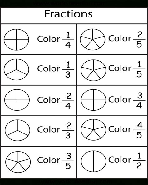Image result for Math Coloring Worksheets Fractions