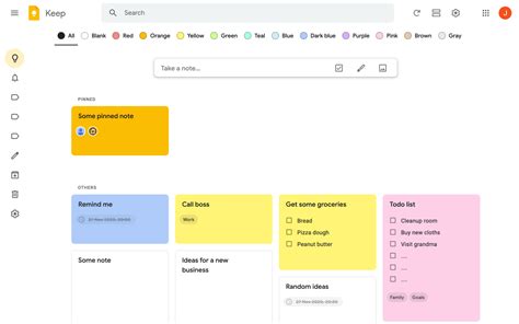 Image result for Google Keep Notes Arrange