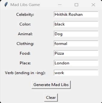 Mad Libs Generator Python に対する画像結果