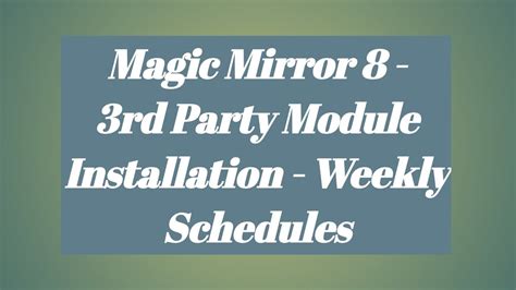 Image result for Magic Mirror Google Calendar