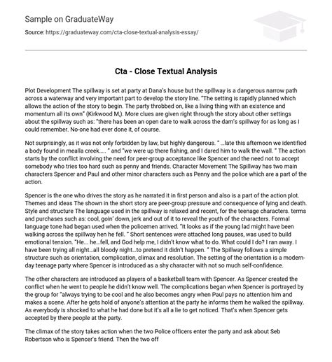 Toradh íomhá ar Textual Analysis Paper Example