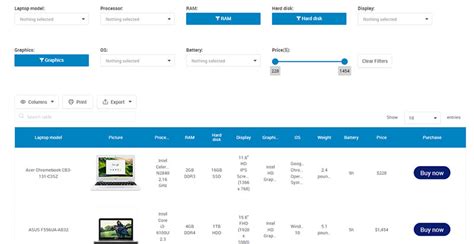 Image result for Table Filter Samples