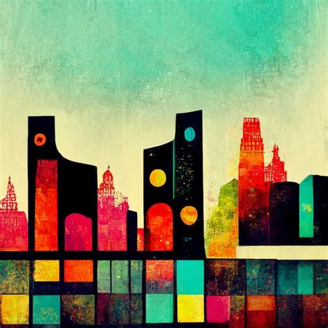 Image result for Colorful Abstract Building Outline