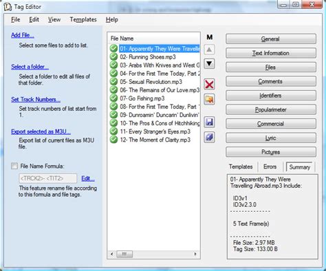 Afbeeldingsresultaten voor Mp3 File Tag Editor