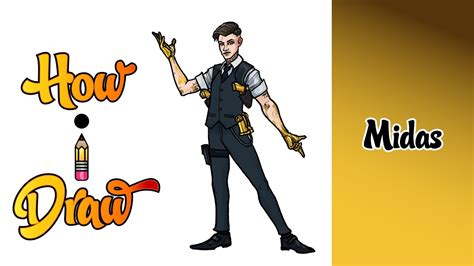 How to Draw Midas Fortnite Skin with Pencil に対する画像結果