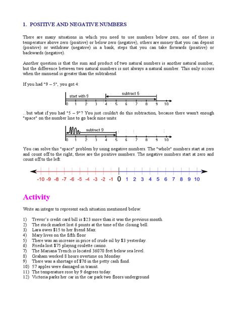 Introduction to Positive and Negative Numbers に対する画像結果