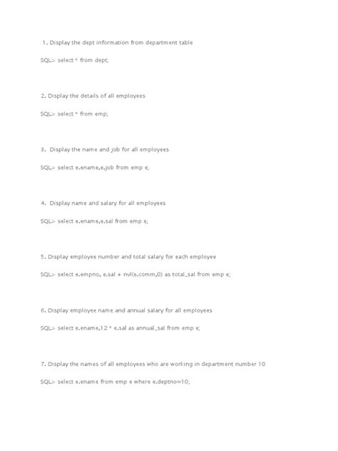 Image result for Oracle Select Query Practical Question