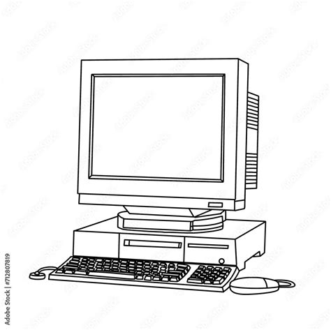 Image result for Vintage Computer Line Drawing
