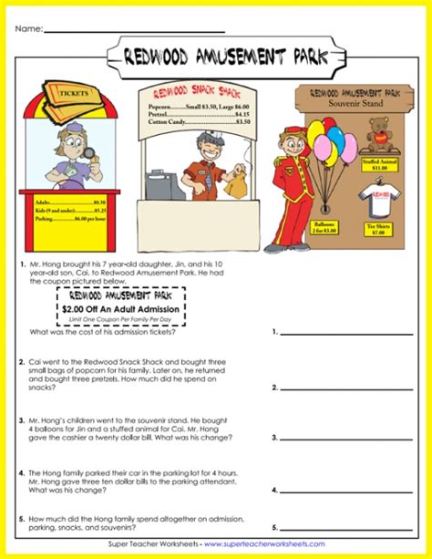 Image result for Multi-Step Word Problems Free Worksheets