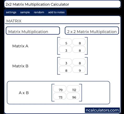 Afbeeldingsresultaten voor 2X2 Matrix Multiplication Calculator