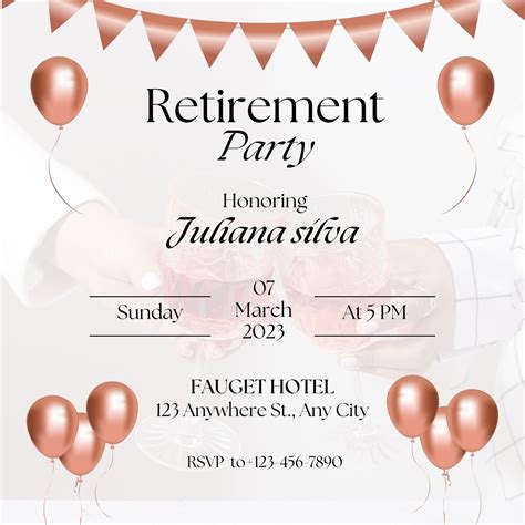 Toradh íomhá ar Downloadable Retirement Party Invitations