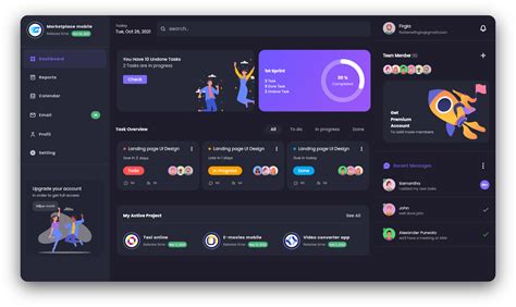 Toradh íomhá ar Project Management Application Homepage Design