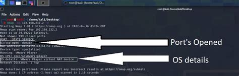 Toradh íomhá ar Nmap OS Detection