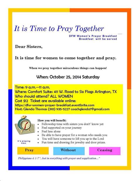 Toradh íomhá ar Prayer Breakfast Program Sample