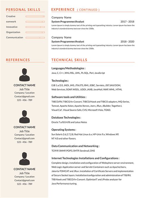 Image result for CV for Java Developer Word