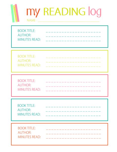 Afbeeldingsresultaten voor Elementary Reading Logs