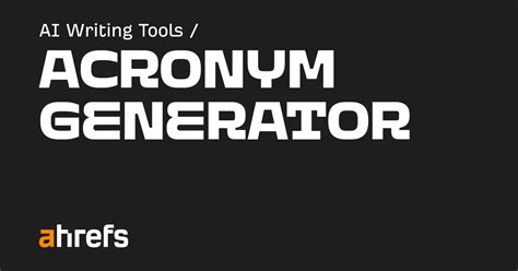 Toradh íomhá ar Acronym Generator