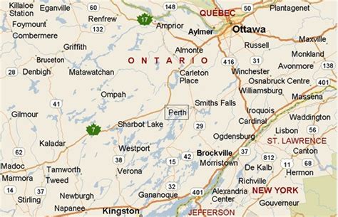 Perth Canada Map に対する画像結果