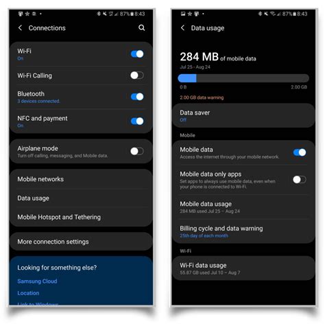 Toradh íomhá ar Android Data Settings