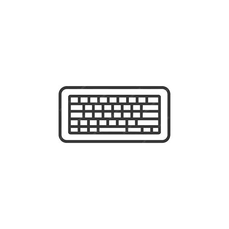 Outline drawing of a computer keyboard with keys | Premium AI-generated ...