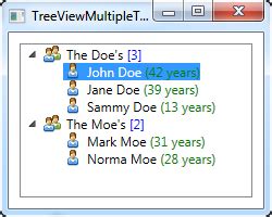 Toradh íomhá ar C# WPF TreeView Subtree