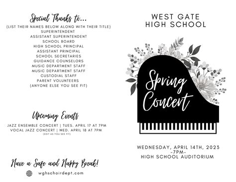 Image result for Concert Programme Template