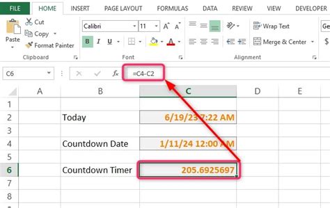 Image result for Excel Date Countdown