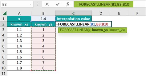 Excel Interpolate Function に対する画像結果